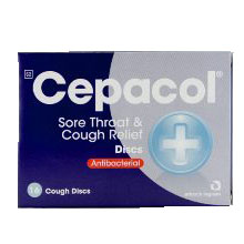 CEPACOL SORE THROAT AND COUGH RELIEF DIS
